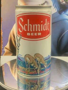Vintage Beer Can Schmidt Beer Deer Antelope Pull Tab Empty Aluminum Can
